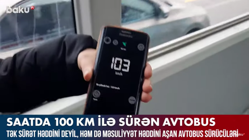 Bakıda avtobusu 100 km/saat sürətlə idarə edən sürücülər – VİDEO 
