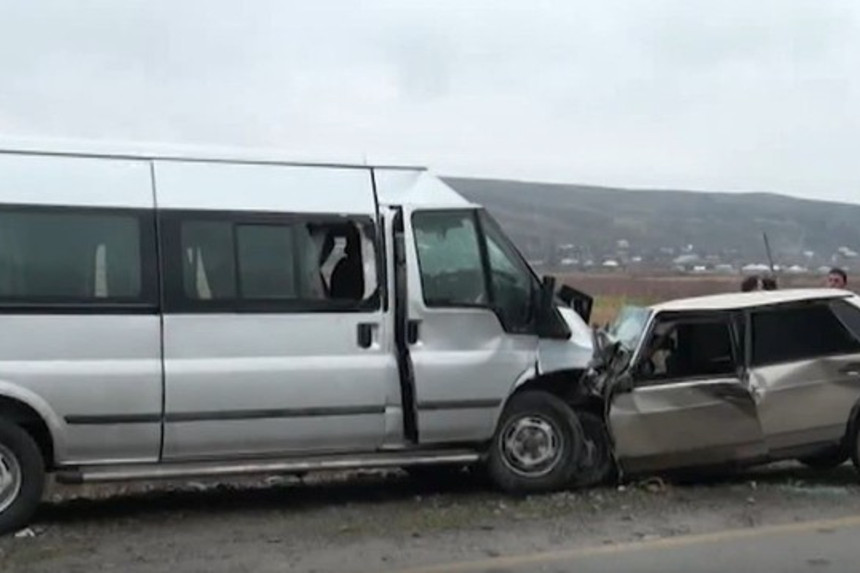 İsmayıllıda ağır yol qəzası: 1 ölü, 7 yaralı