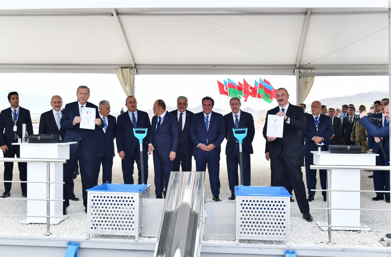 Cəbrayılda Qumlaq dəmir yolu stansiyasının təməli qoyulub - FOTO