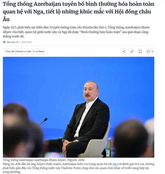Dünya mətbuatı İlham Əliyevin tarixi çıxışını dərc edir - FOTOLAR