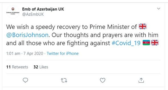 Azərbaycan səfirliyindən paylaşım: "Boris Consona tezliklə şəfa diləyirik" - FOTO