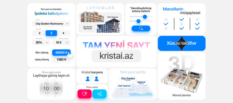 Yeni sayt, yeni rahatlıq – kristal.az artıq istifadədə