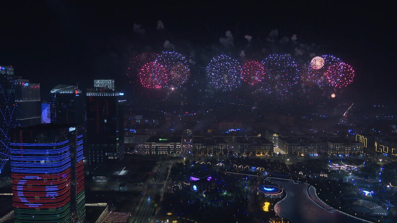 Daşkənddə liderlərin şərəfinə atəşfəşanlıq oldu – FOTO