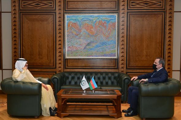 XİN Ceyhun Bayramovun İslam Əməkdaşlıq Təşkilatının Baş katibi ilə görüşündən məlumat yaydı - FOTO