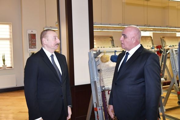 İlham Əliyev "Azərxalça" ASC-nin Qazax filialının fəaliyyəti ilə tanış olub - FOTO