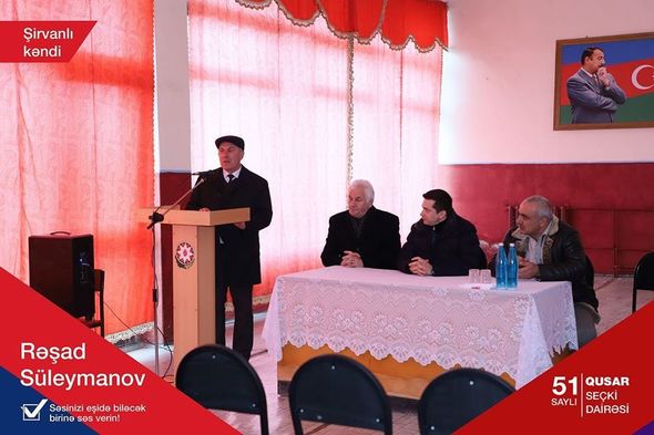 Rəşad Süleymanov seçiciləri ilə görüşləri davam etdirir - FOTO