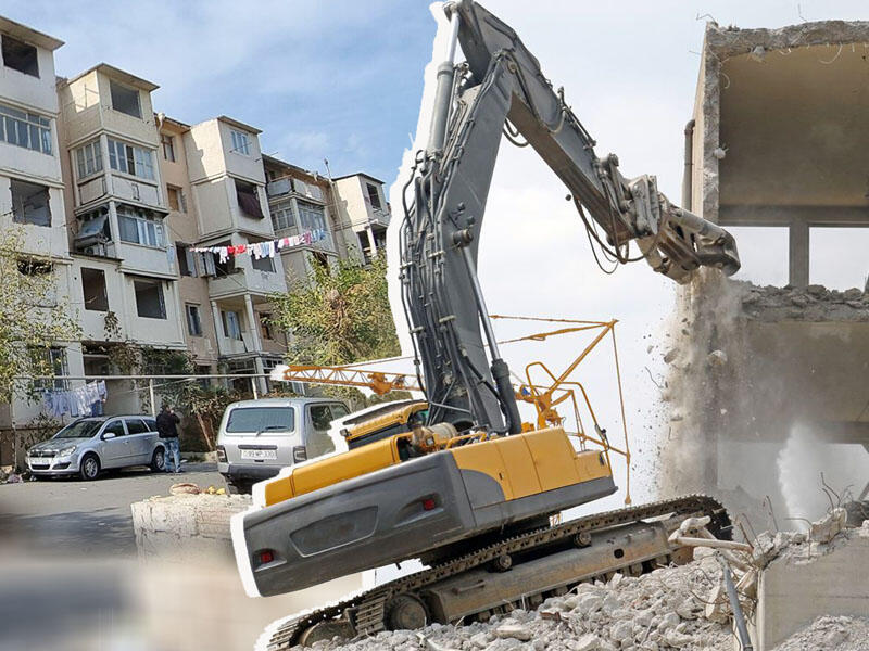 Bakıda yeni ünvanda söküntü - Sakinlərə kirayə pulu və mənzillər veriləcək