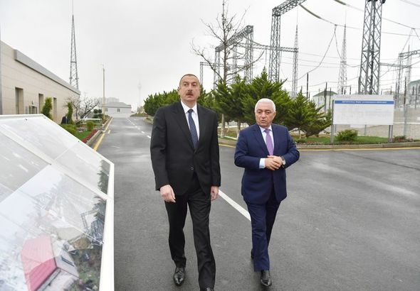 İlham Əliyev "Müşfiq" yarımstansiyasının istifadəyə verilmə mərasimində - FOTO