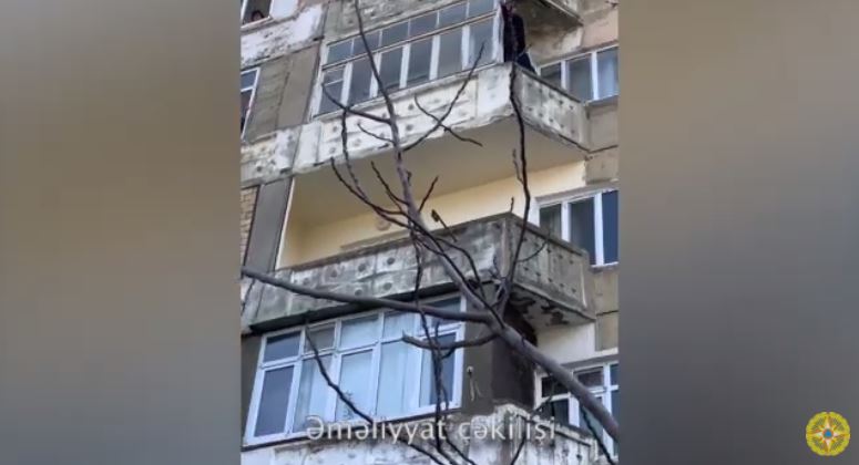 Bakıda intihara cəhdin qarşısı alınıb - VİDEO