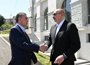 İlham Əliyev və Qurbanqulu Berdiməhəmmədov Şuşada nahar ediblər - FOTOLAR
