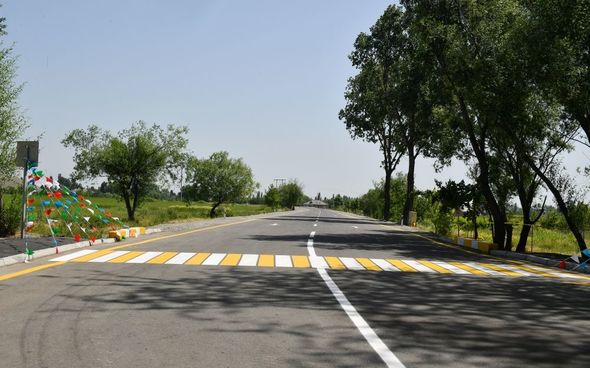 İlham Əliyev Tərtərdə yol açılışında iştirak etdi - YENİLƏNİB + FOTO