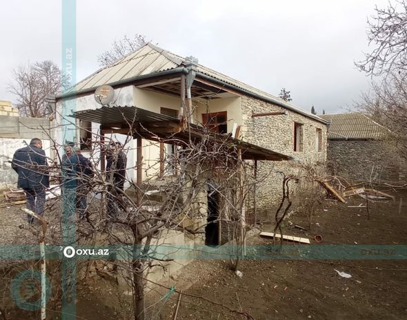 Gəncədə evdə partlayış oldu - FOTO