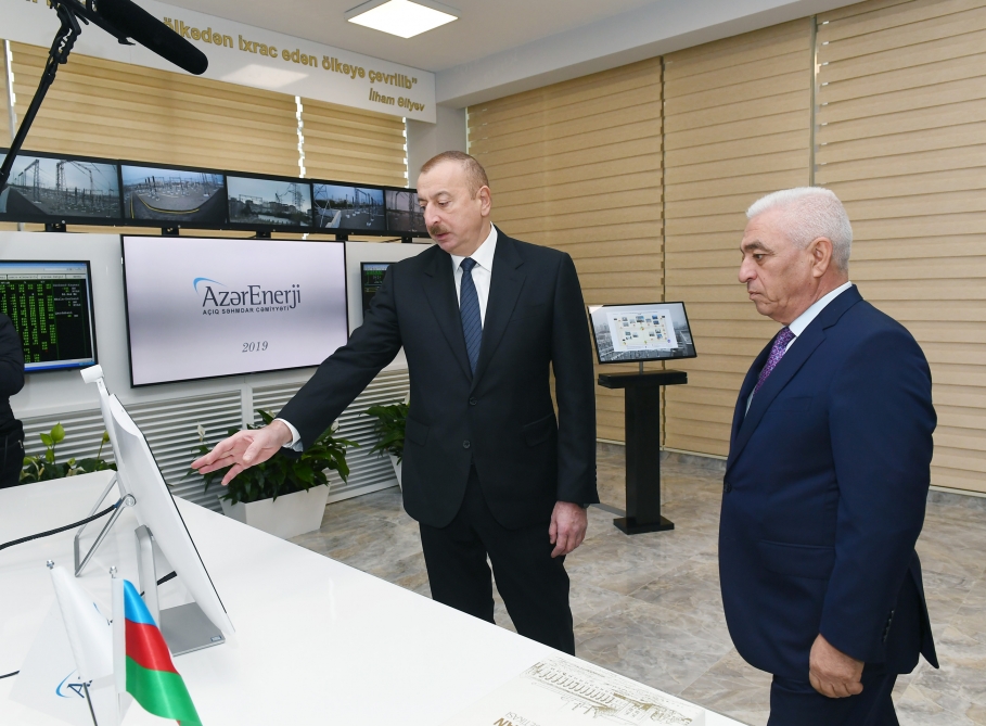 İlham Əliyev "Müşfiq" yarımstansiyasının istifadəyə verilmə mərasimində - FOTO
