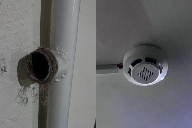 Bakıda binada yanğın təhlükəsizliyi texnikasında problem yaranıb - FOTO