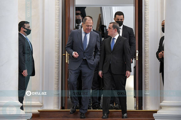 Bayramov-Lavrov mətbuat konfransı Oxu.Az-ın obyektivində - FOTOREPORTAJ