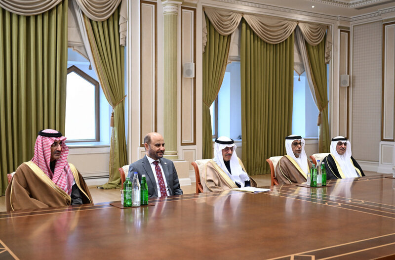 İlham Əliyev Ərəb Koordinasiya Qrupuna daxil olan üzv qurumların rəhbər şəxslərini qəbul etdi - FOTOLAR