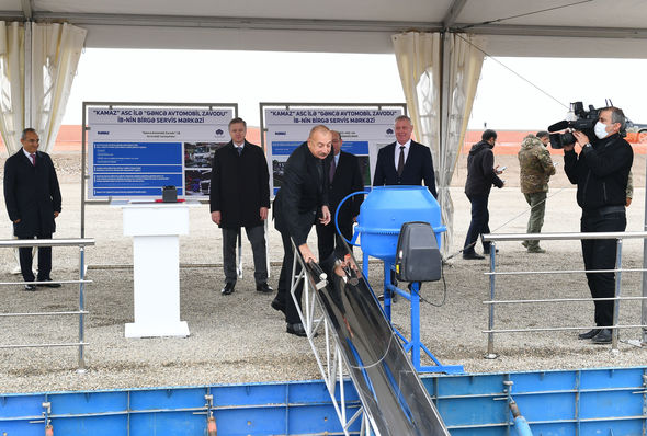 Cəbrayılda avtomobil servis mərkəzinin təməli qoyuldu - FOTO