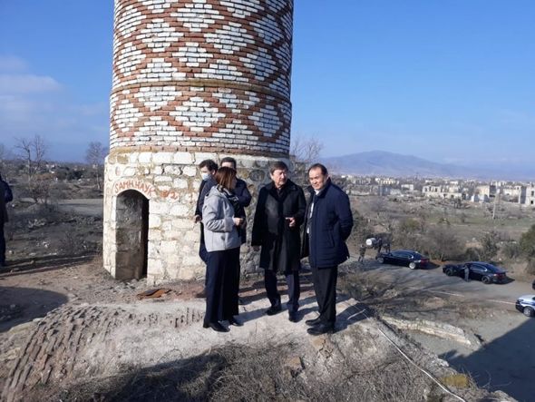 TÜRKSOY-un və Türk Şurasının nümayəndə heyəti Ağdama səfər edib - FOTO