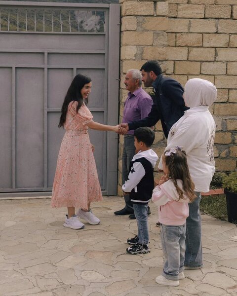Leyla və Arzu Əliyevalar bu gənc ailənin qonağı oldular - FOTOLAR