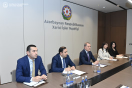 Ceyhun Bayramov ABŞ senatoru Stiv Deyns ilə görüşüb - FOTO