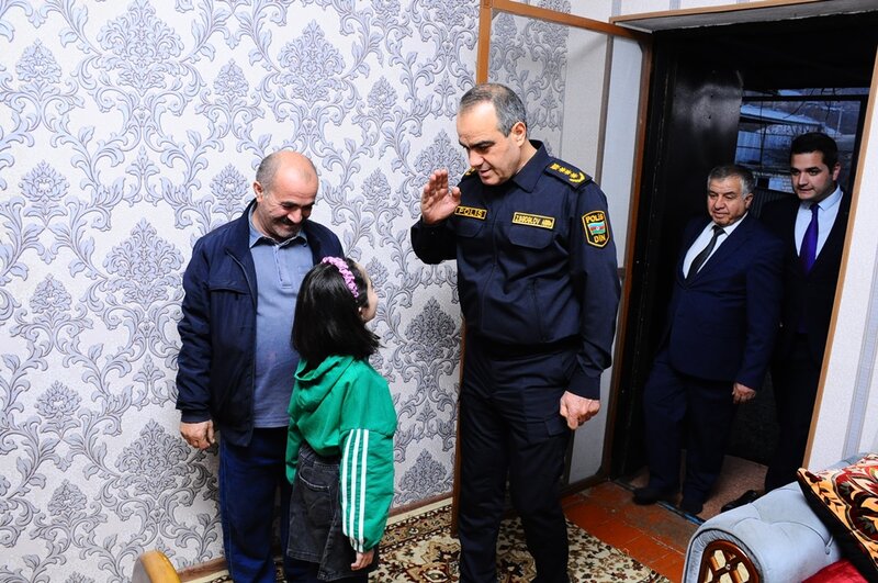Naftalanda Şəhid ailələri ilə birgə Novruz tonqalı yandırılıb - FOTOLAR