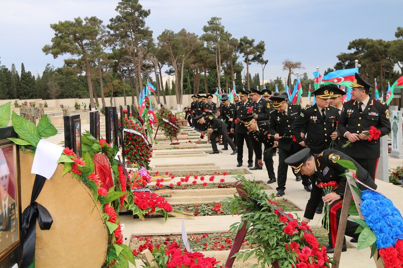 Dövlət Xidmətinin rəhbərliyi anım mərasimlərində iştirak etdi - FOTOLAR