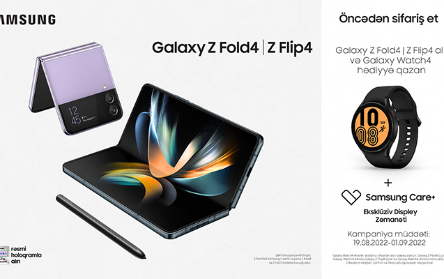 Galaxy Z Fold4 və Galaxy Z Flip4 öncədən sifariş etmək üçün üç gün qalıb