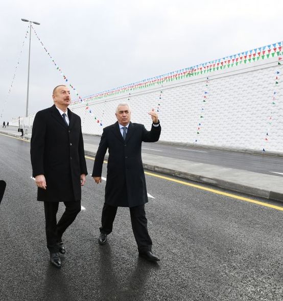 İlham Əliyev Pirşağıda avtomobil tunelinin açılışında - FOTO