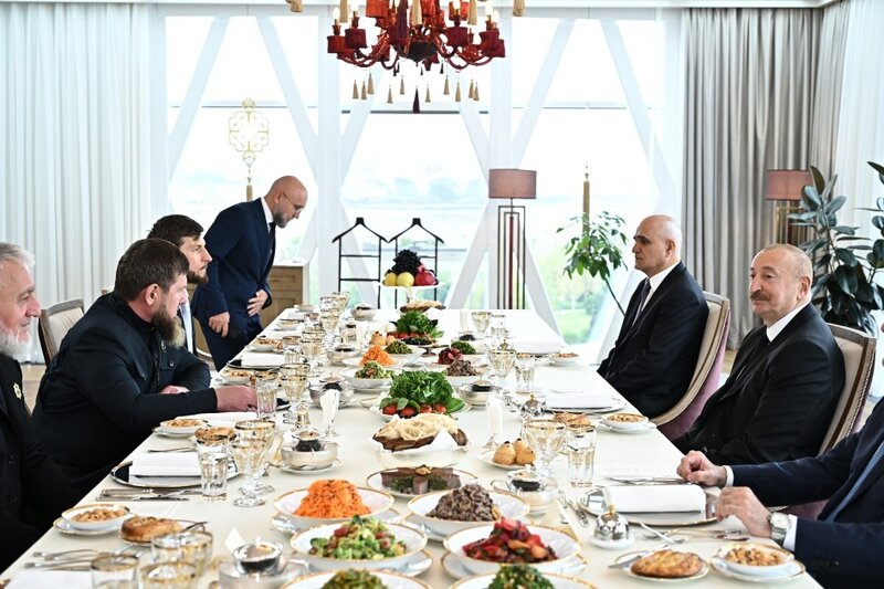 Prezident İlham Əliyev və Ramzan Kadırov birgə nahar ediblər