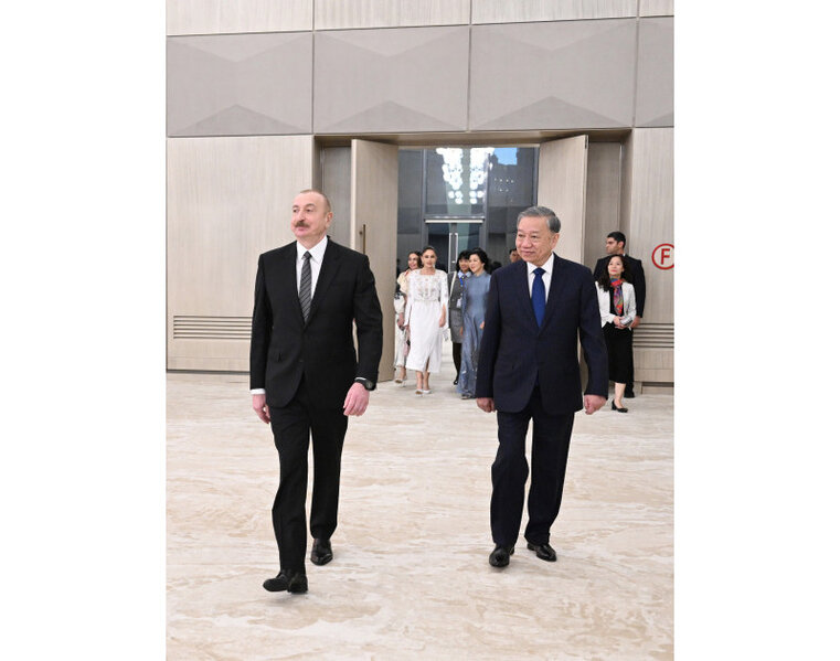 İlham Əliyevin adından Vyetnamlı Baş katibin şərəfinə dövlət ziyafəti verilib - FOTOLAR