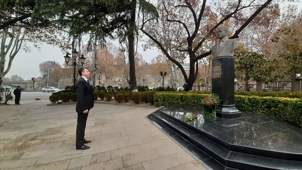 Gürcüstanda ümummilli lider Heydər Əliyevin xatirəsi anılır - FOTO