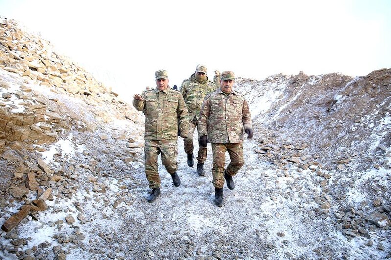 Zakir Həsənov Kəlbəcər və Laçında döyüş mövqelərinə baxış keçirdi - FOTOLAR