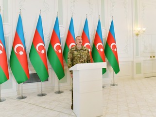 Prezident Zəfər Günü münasibətilə Şuşada təşkil olunan tədbirdə iştirak edib - FOTOLAR
