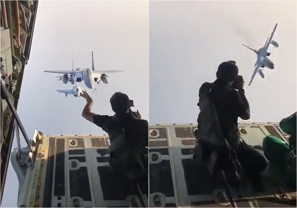 Jurnalist fotosessiyada qırıcıların necə "poza verdiyini" göstərdi - FOTO/VİDEO