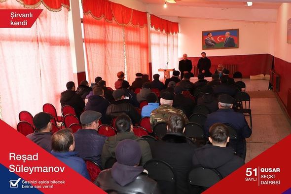 Rəşad Süleymanov seçiciləri ilə görüşləri davam etdirir - FOTO