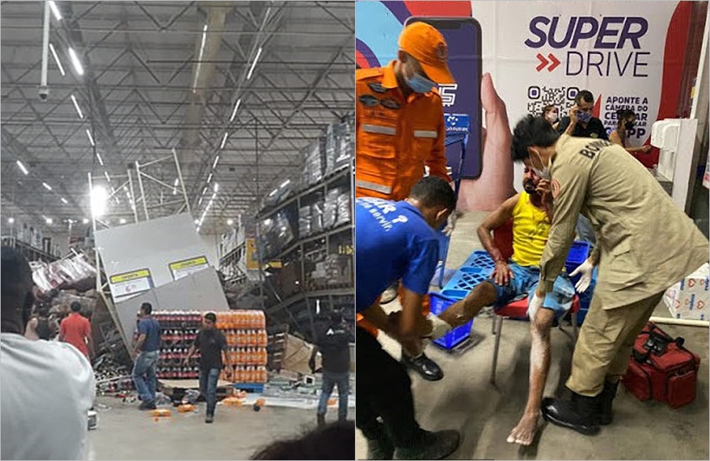 Supermarketdə rəflər "domino effekti" ilə aşdı: Ölən və yaralananlar var - ANBAAN VİDEO