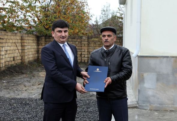 Şəhid ailələrinə və Qarabağ müharibəsi əlillərinə daha 35 fərdi ev təqdim edildi
