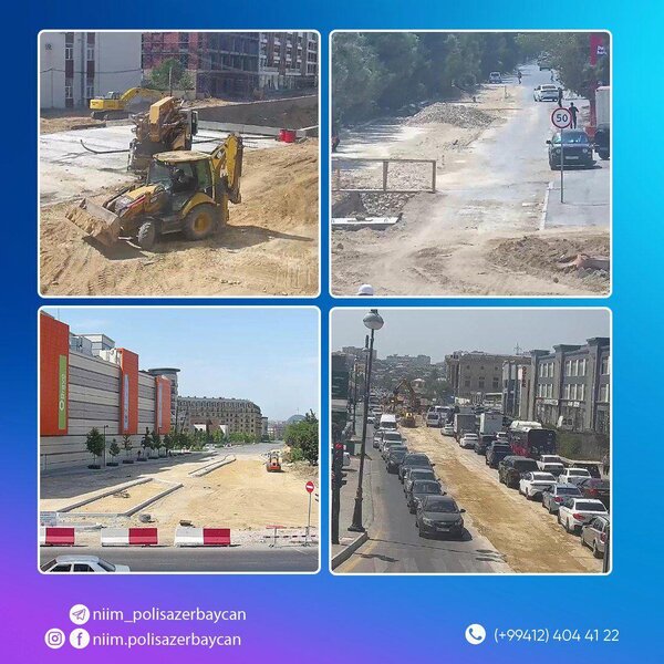Bakıda təmirə görə bəzi yollarda avtomobillərin hərəkətinə məhdudiyyət qoyulub