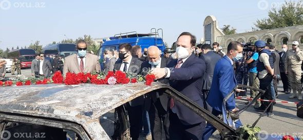 Diplomatik korpusun nümayəndələri Bərdədə - FOTO