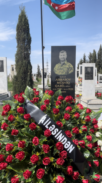 Şəhid Müşfiq Abbasovun məzarı doğulduğu kəndə köçürüldü - Foto