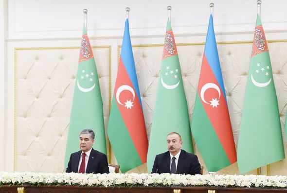 Azərbaycan və Türkmənistan prezidentləri mətbuata bəyanatlarla çıxış ediblər - YENİLƏNİB + FOTO