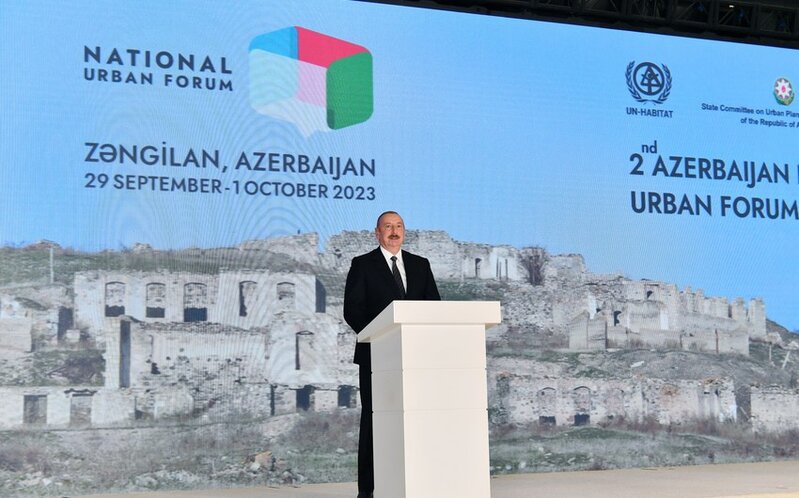 İlham Əliyev: 'Bu gün Şərqi Zəngəzur sıfırdan yenidən inşa edilir