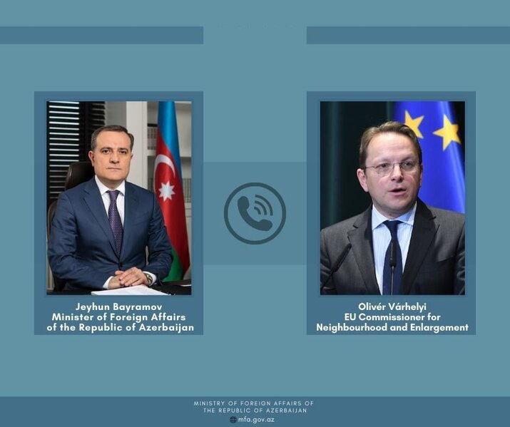 Ceyhun Bayramovla Aİ-nin Qonşuluq və Genişlənmə üzrə Komissarı arasında telefon danışığı olub