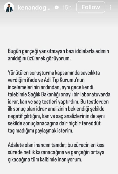 Kenan Doğuludan ittihamlara cavab: Nəticələrini paylaşdı