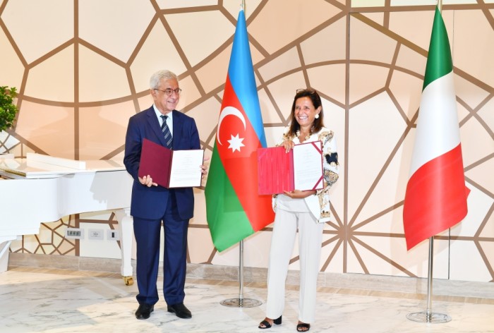 İtaliyada sənədlərin mübadiləsi mərasimi keçirildi - YENİLƏNİB + FOTO