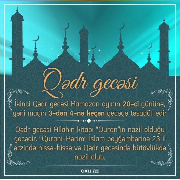 Bu gecə ikinci Qədr gecəsidir