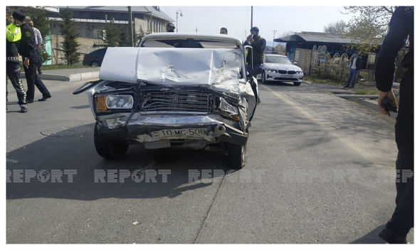Şəkidə avtomobillər toqquşub, xəsarət alan var - FOTO 