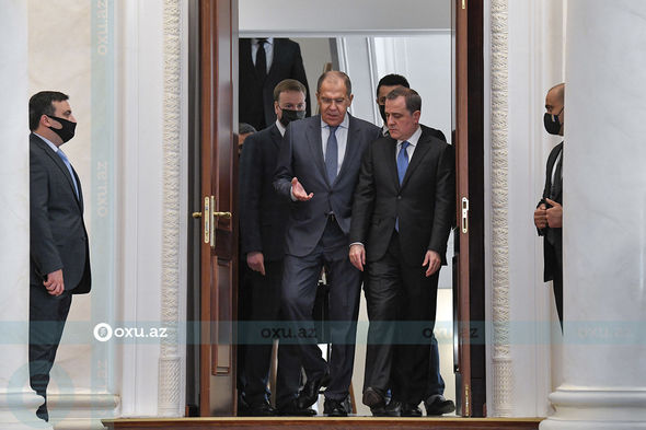 Bayramov-Lavrov mətbuat konfransı Oxu.Az-ın obyektivində - FOTOREPORTAJ