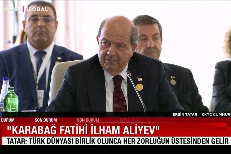Ersin Tatar: 'Qarabağ fatehi İlham Əliyevə təşəkkür edirəm