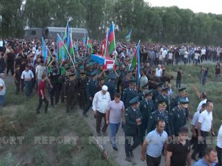 Saatlıda şəhid hərbi qulluqçu dəfn edilib - FOTOLAR